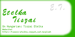 etelka tiszai business card